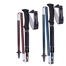 Load image into Gallery viewer, 2Pcs/Pair 5 Section Folding Trekking Poles Aluminum Hiking Sticks