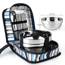 Load image into Gallery viewer, Tableware Set with Storage Bag for Camping Picnic Kitchen