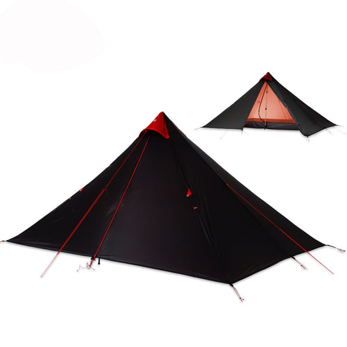 Silicone Coating Rodless Double Layers Tent single 1 Person 3 Season  tent
