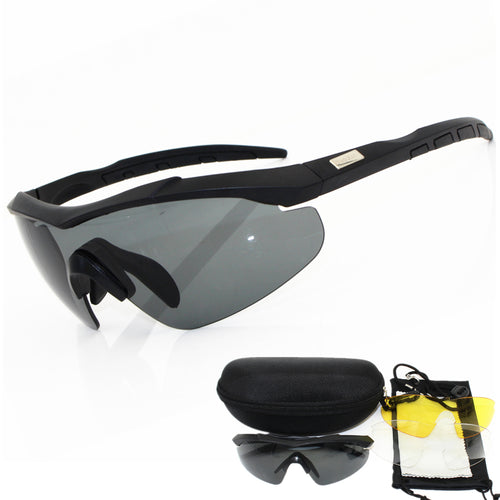 3 lens 2mm thickness Tr90 Military Goggles  Sunglasses