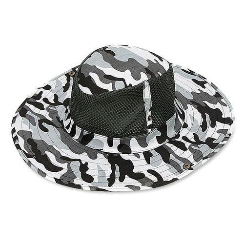 New Outdoor Fishing Sun Resistant Hat Breathable Mesh Climbing Camouflage Cap Sunhat