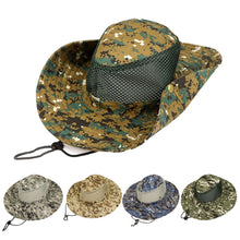 Load image into Gallery viewer, NEW Outdoor Breathable Mesh Camouflage Bucket Hat Sun Protection Fishing Hiking Cap