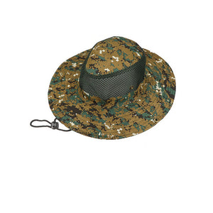 NEW Outdoor Breathable Mesh Camouflage Bucket Hat Sun Protection Fishing Hiking Cap