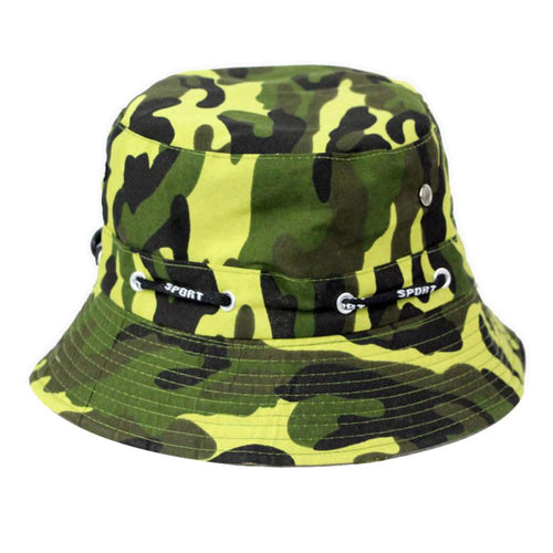 Cool Camouflage Sun Block Bucket Hat Outdoor Breathable Hiking Fishing Cap
