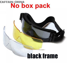 Load image into Gallery viewer, 3 lens Ballistic Windproof UV Protect Eyewear Tactical