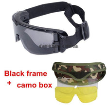 Load image into Gallery viewer, 3 lens Ballistic Windproof UV Protect Eyewear Tactical