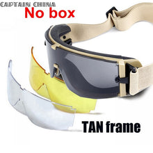 Load image into Gallery viewer, 3 lens Ballistic Windproof UV Protect Eyewear Tactical