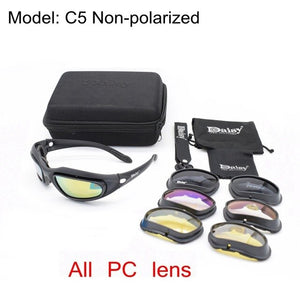 Polarized C5 Desert Sunglasses 4 lenses