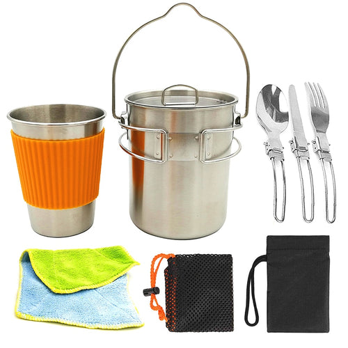 Camping Cup Folding Fork Spoon For Travel Picnic Set